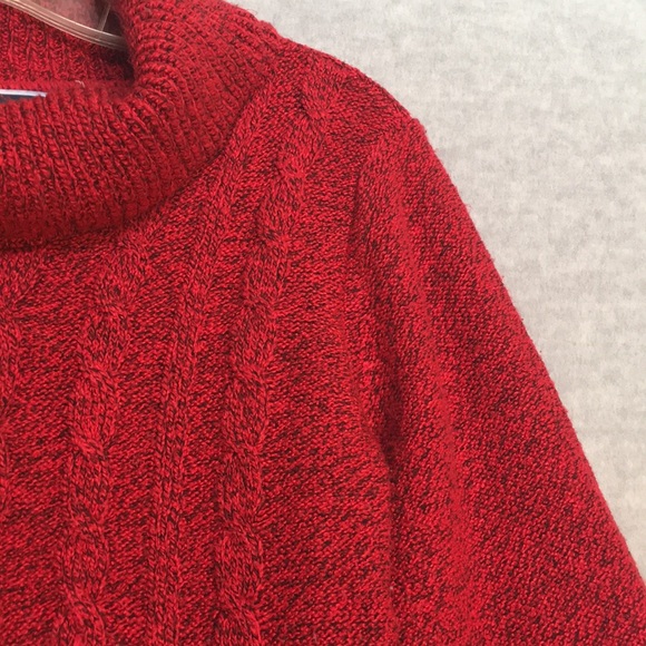 KAREN SCOTT Cable Knit Front Color Block Cowl Neck Sweater with Rib Knit Sleeves - Picture 5 of 14